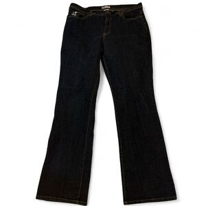 Faded Glory Women Tall 36x33  Dark Stretch Bootcut Jeans 11” Rise Made in Jordan